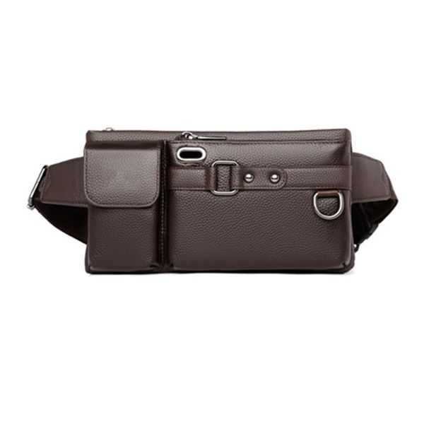 

duffel bags men's pu leather sling bag chest shoulder anti scratch waterproof multifunction pouch k2