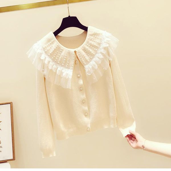 

women's knits & tees zk184 fashion sweaters 2021 runway luxury european design party style clothing, White