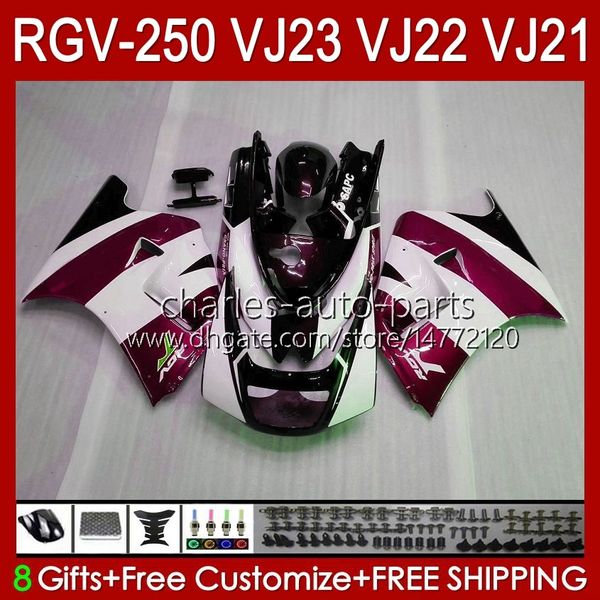 BodyWorks para Suzuki RGVT RGV 250 CC VJ23 RVG250 250cc Vinho Vermelho Cowling RGV-250CC corpo 107HC.131 RGVT-250 VJ 23 1997 1998 RGV-250 Painel RGV250 SAPC 97 98 Fairing OEM