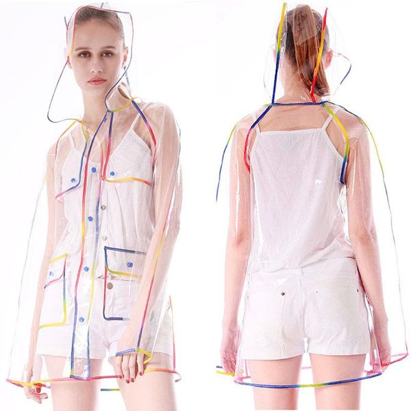 

raincoats transparent raincoat hiking poncho fashion lady student one piece