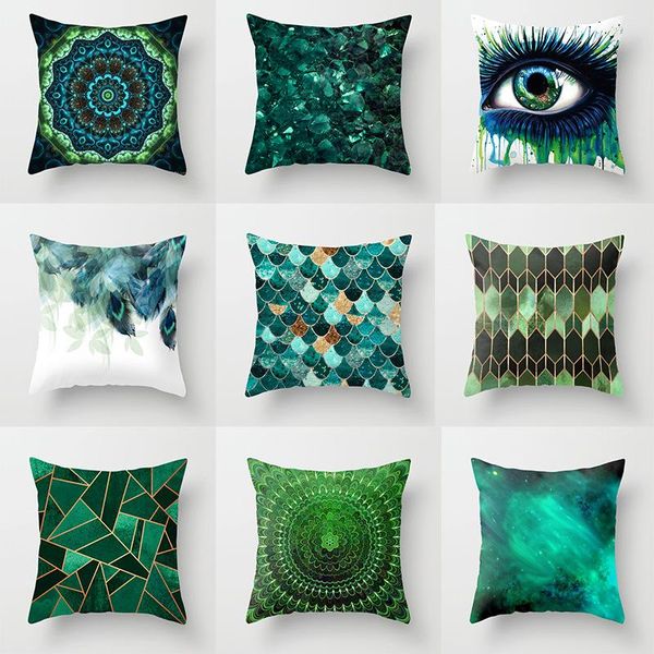 

cushion/decorative pillow 45*45cm green fresh nordic minimalist style peach skin pillowcase waist car cushion cover sofa