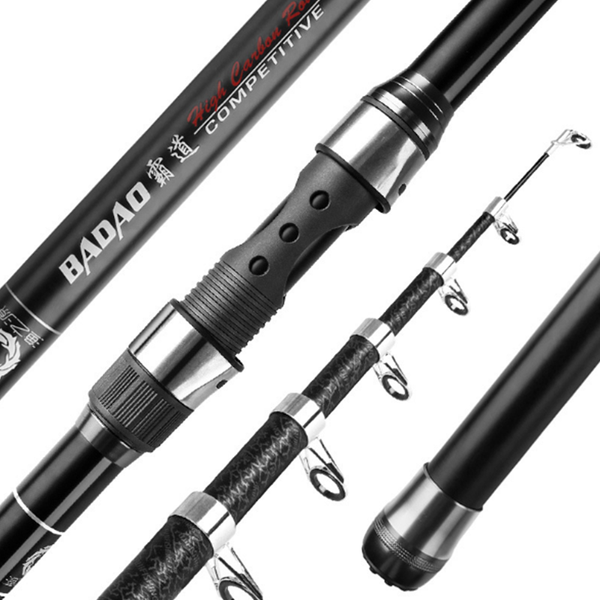 

2021 new fishing suit carbon fiber 2.1-3.6m ultralight and hard portable fishing rod + spinning wheel cover
