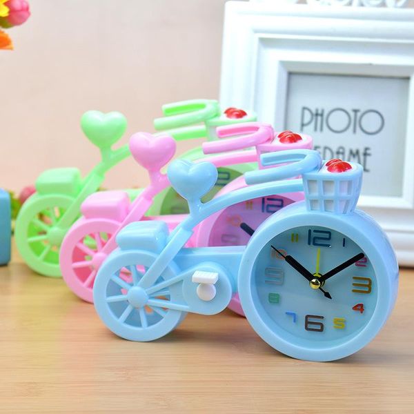 

desk & table clocks love bicycle alarm get up school watches children cartoon originality small