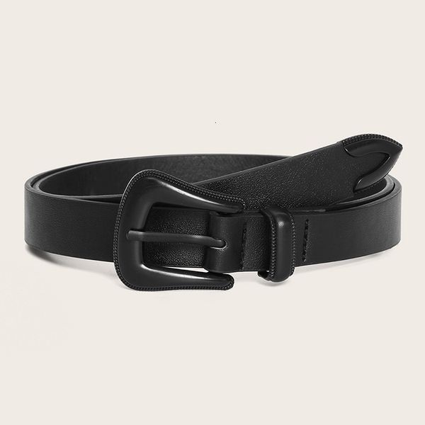 

thin women's pu waist chain decoration outdoor waistband fashion belt, Black;brown