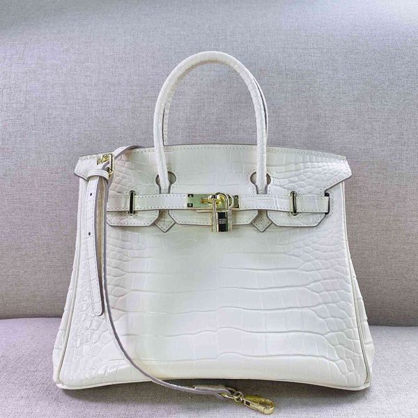 

70% off luxury 2021 new leather crocodile bag, large capacity and fashionable one shoulder slung lady's handbag p28i zhob