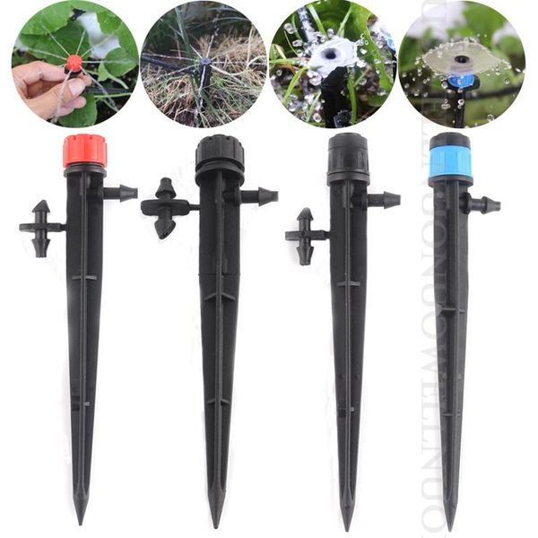 

10pcs inserting ground garden irrigation sprinkler adjustable flow rate watering emitter nursery 360Â° micro irrigation dripper