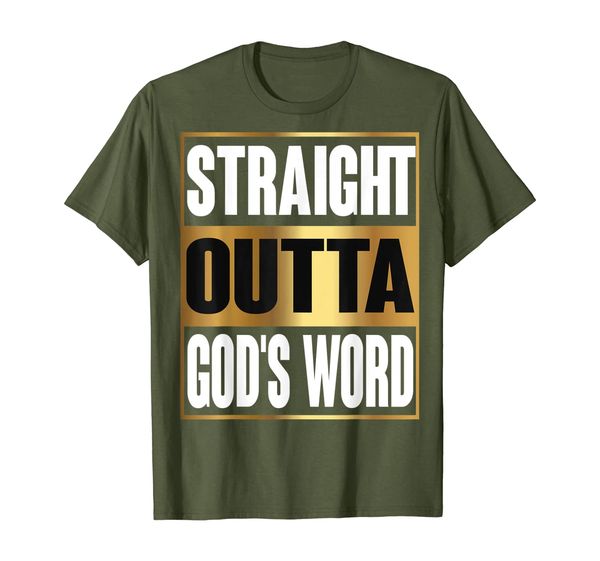 

straight outta god's word shirt god's word funny gift t-shirt, White;black