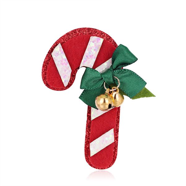

factory new cartoon creative red crutch felt christmas brooch christmas