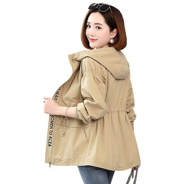 

women's jackets windbreaker jacket, long-sleeve with a hood, zipper pocket, plus size and dcyp, Black;brown