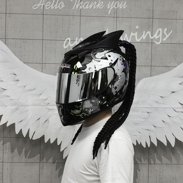 

motorcycle helmet double mirror racing motorcycle helmet combined capacete casque moto