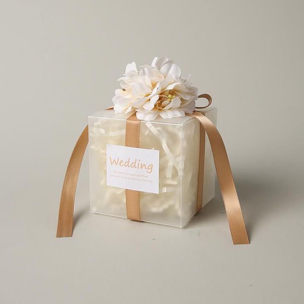 

gift wrap 7x7x7cm pvc clear candy boxes wedding decorations party supplies box baby shown favors with ribbon