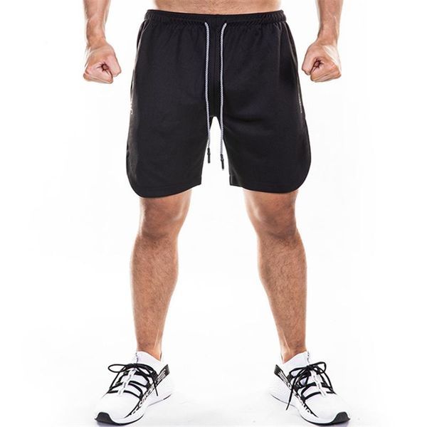 

new arrival 2021 summer fashion mens fitness bodybuilding breathable quick drying short gyms men casual joggers shorts, White;black