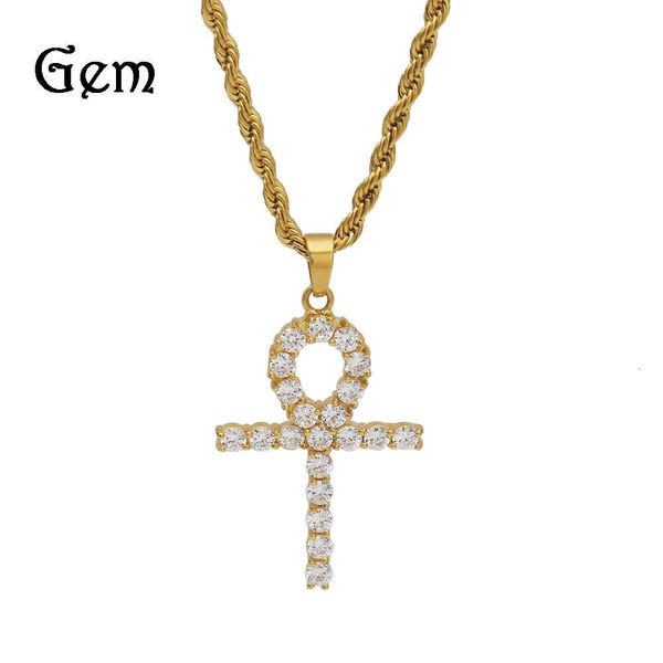 

hip hop men's stainless steel zircon anhe pendant stainless steel jewelry, Silver