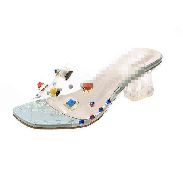 

summer fashion transparent high heel soft face color diamond fairy wind beach women's sandals, Black
