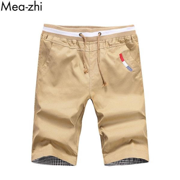 

men's shorts men summer casual beach mens middle waist youth cargo, White;black