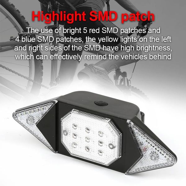 

led bicycle indicator bike rear tail laser turn signal light wireless remote