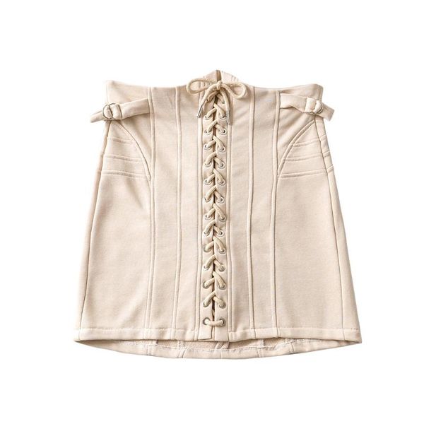 

skirts vintage lace up black skirt gothic punk high waist women streetwear bodycon eyelet bandage