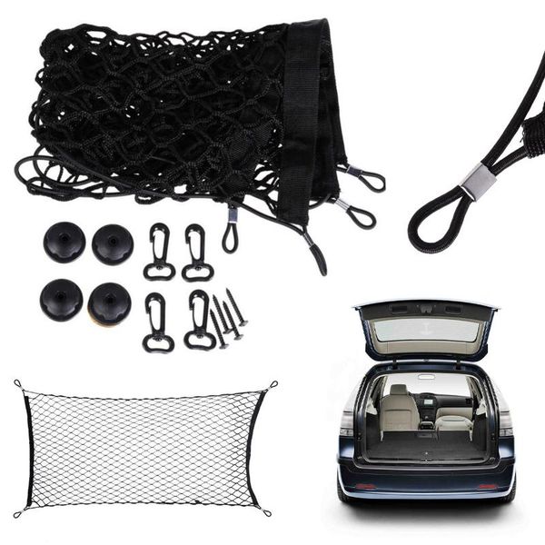 

car organizer 110*60cm car-styling boot string mesh elastic nylon rear back cargo trunk storage luggage net holder