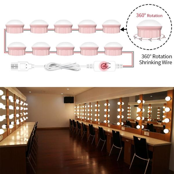 

vanity lights makeup mirror light bulb usb 5v make up lamp dressing table 6 10 14 bulbs kit bathroom cosmetic bedroom