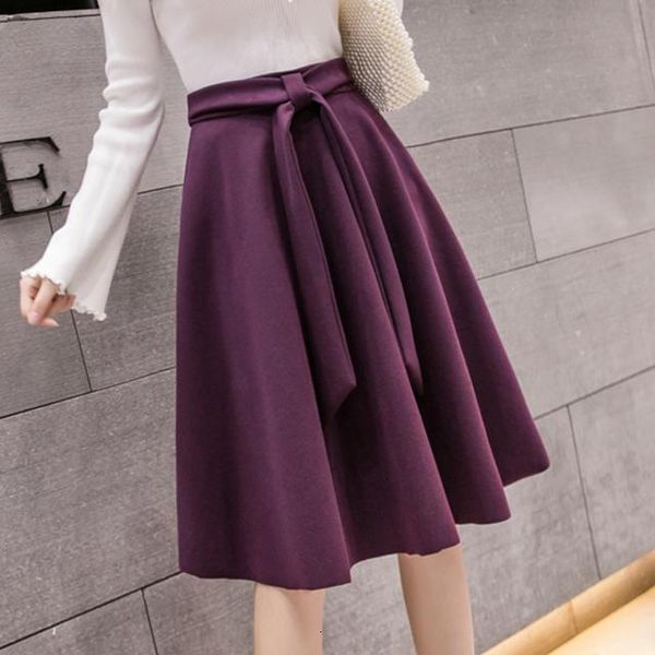 

women 2021 autumn winter new pleated a-line female high waist midi ladies fashion casual party skirt streetwear a281r9v1, Black
