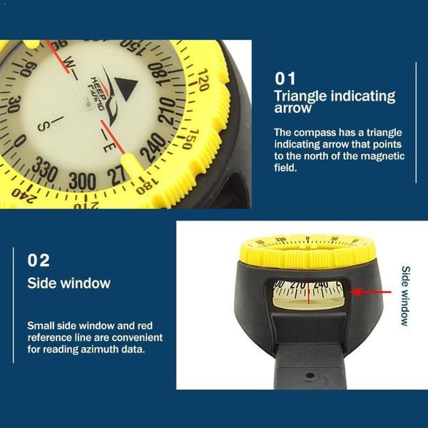 

professional outdoor compass diving compass wrist tool survival equipment outdoor survival adventure f2k0