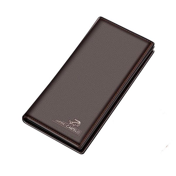 

luxury designer men's wallet genuine leather long purse for men fashion money clip coins cards bag for phone 2021, Red;black