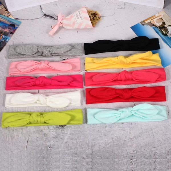 

hair accessories 2021 children's ear soft headbands baby girl's cotton candy color hairband headwear kids, Slivery;white