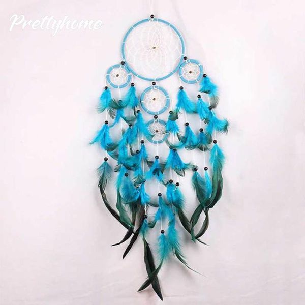 

decorative objects & figurines blue dream catcher hanging decoration feathers dreamcatcher wall car decor craft mascot ornament gift