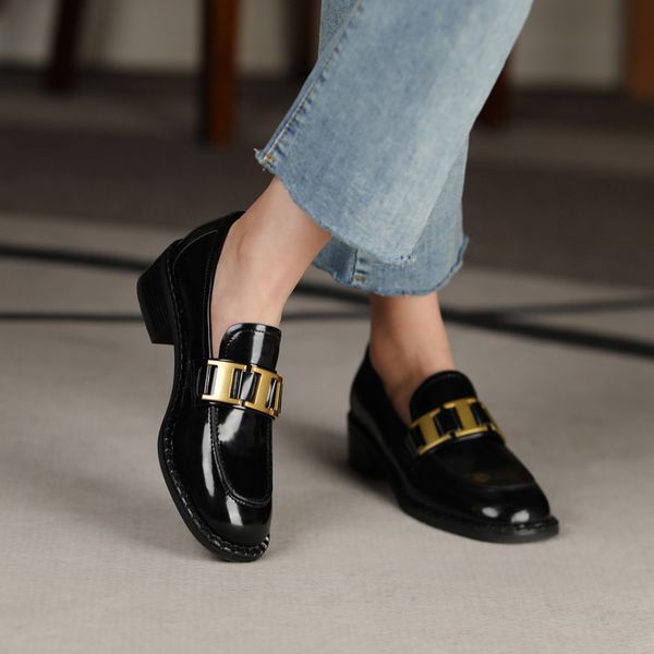 

official website 70% off outlet oxford shoes for women spring comfortable square toe flats shoe casual ladies work mocassins zapatos de muje, Black