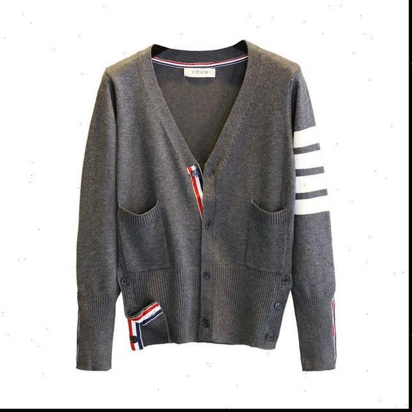 

3 color strip women knitted cardigan coat autumn winter casual v neck long sleeve crochet knit sweater coat female, White;black