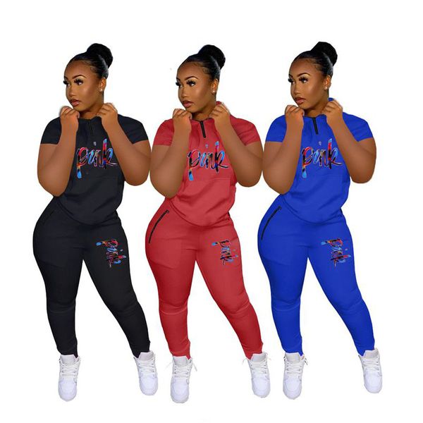 

2021 two piece set short sleeve t-shirt crop leggings matching sets fashion running sportswear tracksuit women y2k clothes, White