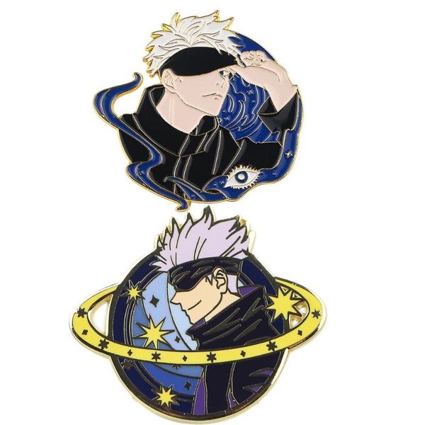 

pins, brooches cute children anime movies figures hard enamel pins fashion jewelry gifts metal cartoon brooch backpack collar lapel badges, Gray