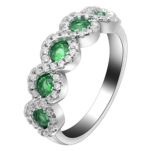 

wedding rings ufooro fashion white gold zircon ring for woman female charms jewelry accessories party red/green, Slivery;golden