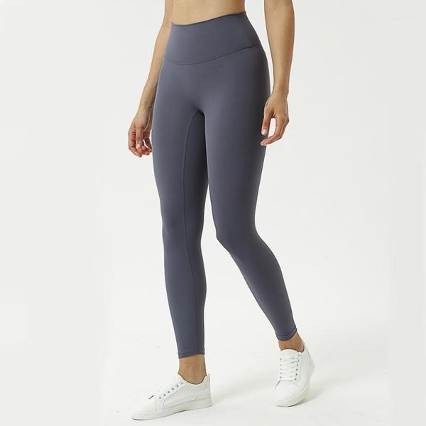

yoga outfits sports pants tights women high waist leggings ultra elastic gym fitness workout running lady hip naked-feel1, White;red