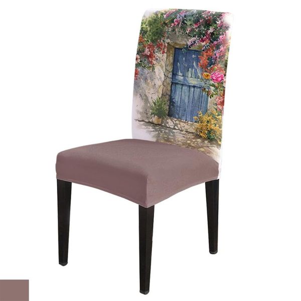 

chair covers dining room cover town scenery country style table chairs for kitchen tablecloth home decor