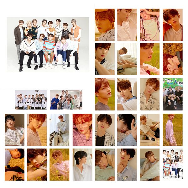 

kpop seventeen nuest groups same portray p cards lomo cards postcards 30pcs/set 88x56mm sale