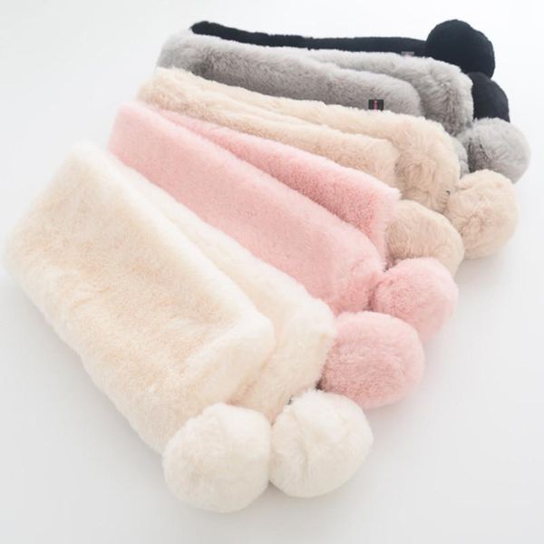 

scarves & wraps fashion warm parent-child family winter ring scarf imitation fur soft and smooth 5 colors, Red;brown