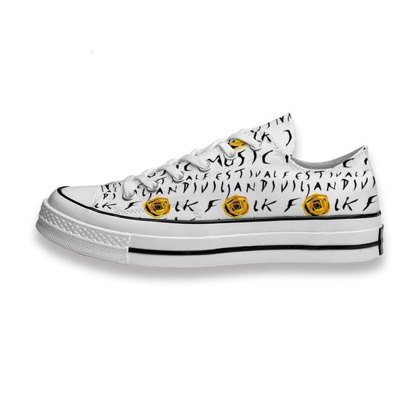 

diy custom printed shoes band logo viljandi folk music festival sneakers low mens womens skateboard sport footwear diy trainers canvas