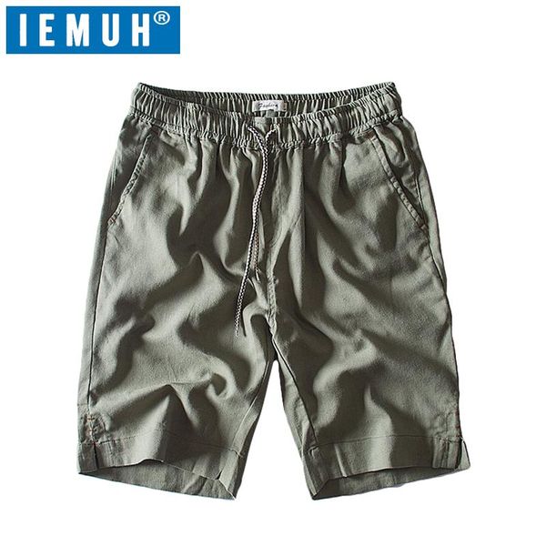 

men's swimwear iemuh summer style men shorts beach board quick drying fitness boxer surf solid color breathable anti-sweat