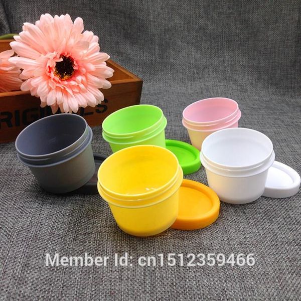 

50g 50ml plastic cream packing jar, colorful high-grade cosmetic sample container with screw cap,skin care cream jar, 20pcs/lot