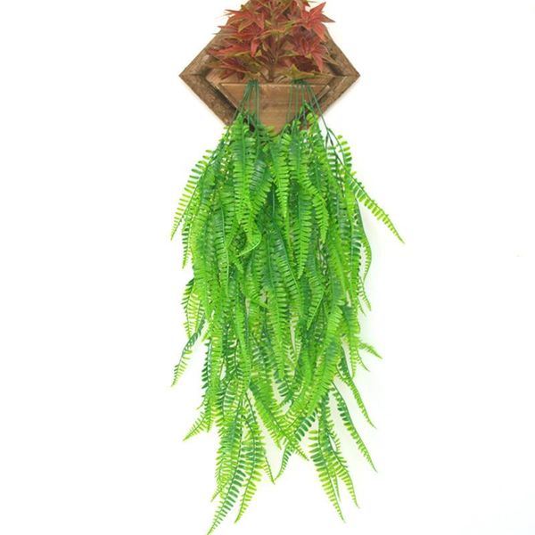 

decorative flowers & wreaths artificial persian grass green simulation fern plant ornament decoration hanging wall plants