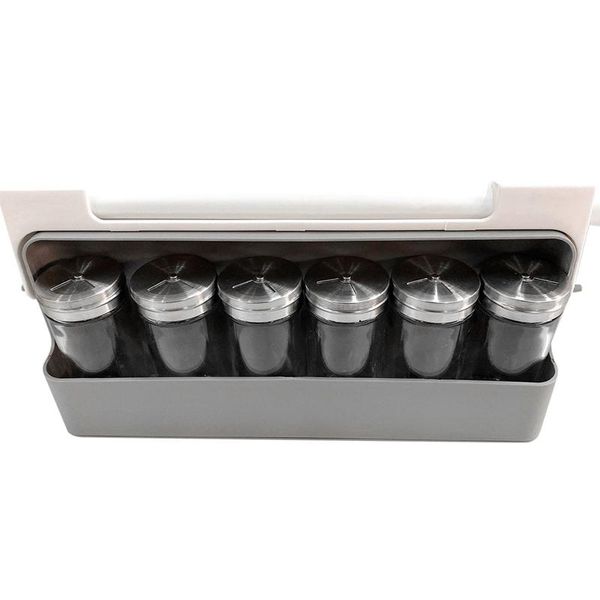 

kitchen storage & organization home self-adhesive wall-mounted under-shelf spice organizer bottle rack supplies