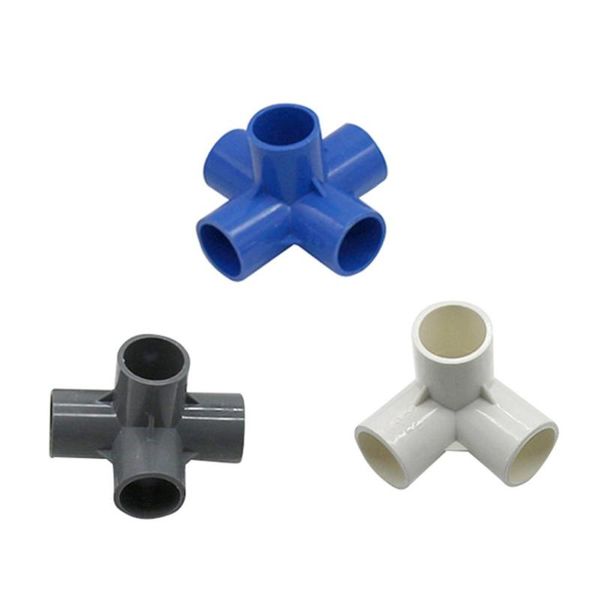 

garden watering connectors pvc three-way four-way five-way plastic diy tool pipe fittings inner diameter size 25mm 2 pcs