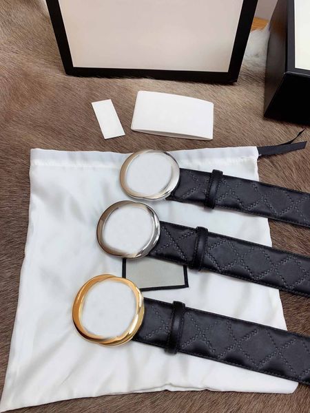 

2021 fashion belt buckle leather bandwidth 3.8cm 6 color box designer, Black;brown