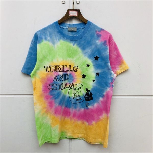 

2021 new ss astroworld camisa homens mulheres travis scott camisas melhor qualidade vermelho tie dye festival run t trsn, White