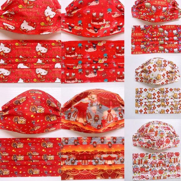 

individual package men women disposable face mask cartoon melt-blown nonwoven 95% filtration efficiency prevention of influenza mask