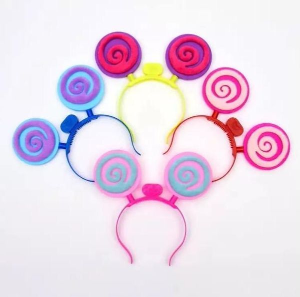 

party decoration cute led flashing lollipop headband kids adults light up glowing hairband headwear christmas glow supplies wholesale