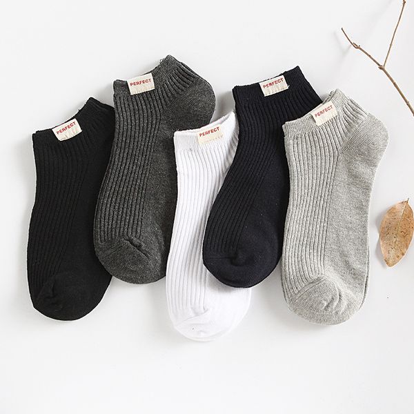 

spring and summer new effects color calibration men short cats boat socks double needles sweat absorbent breathing hot, Black