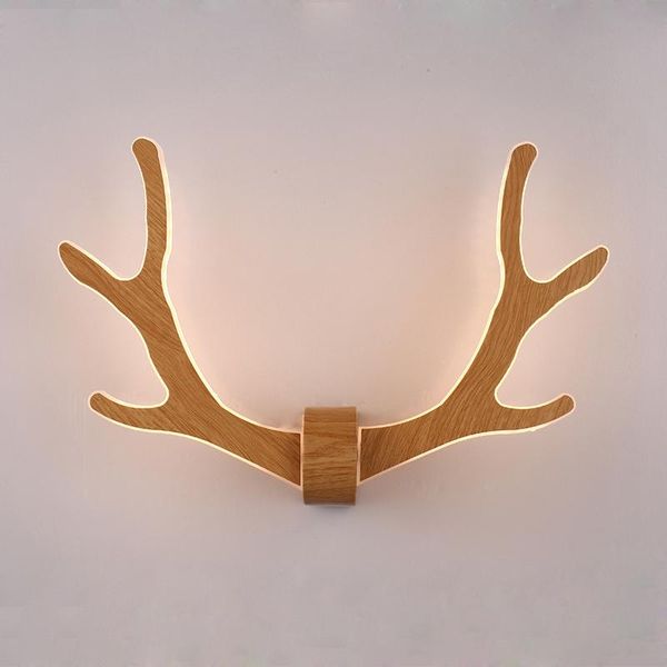 

wall lamp nordic simple bedroom parlor children's room led antler