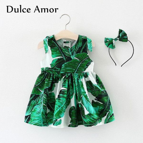 

girl's dresses dulce amor girls dress baby girl clothes summer sleeveless toddler vest with hair band princess fit for 1-4y, Red;yellow